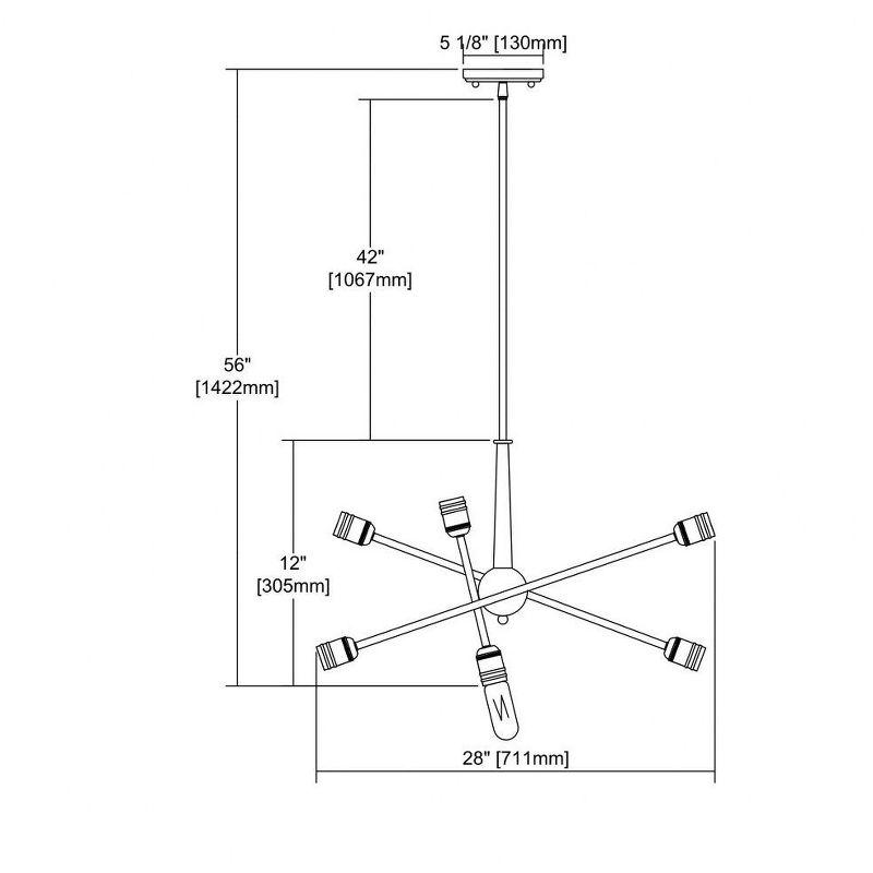 Elk Home Delphine 6 - Light Chandelier in  Oil Rubbed Bronze