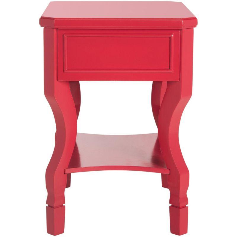Alaia 1 Drawer Nightstand - FOX6275 - Red - Safavieh Couture