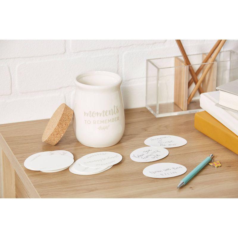 Pearhead Ceramic Gratitude Token Jar - White