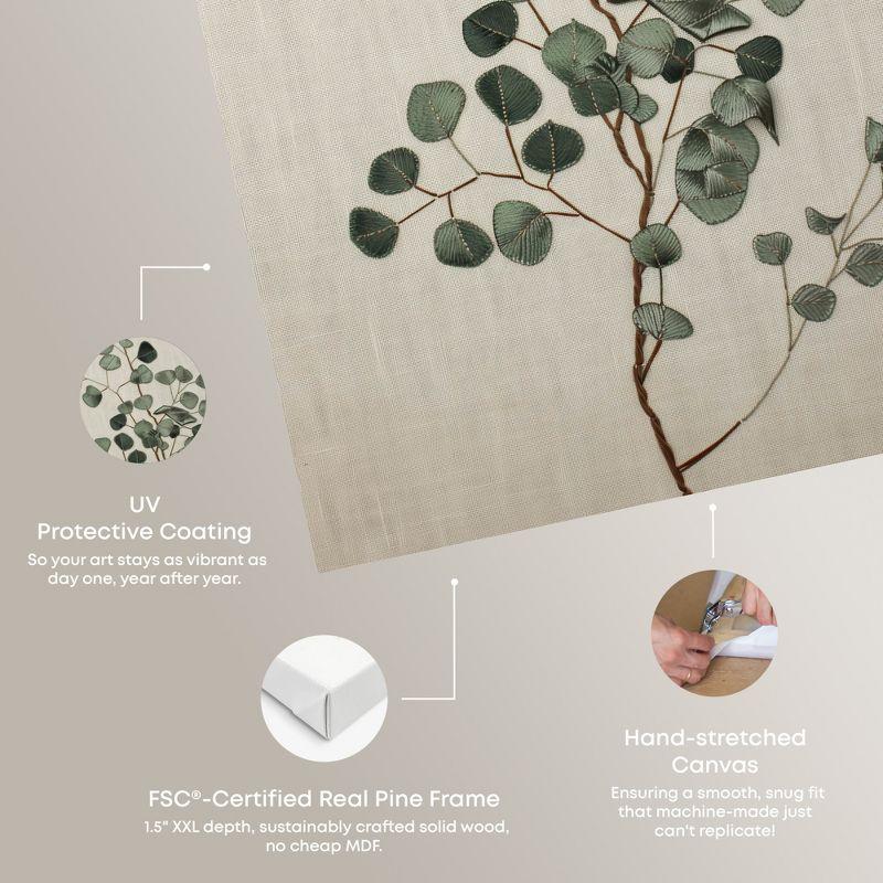 Art Remedy Eucalyptus Embroidery II Botanical Art Prints Wall Art by Art Remedy