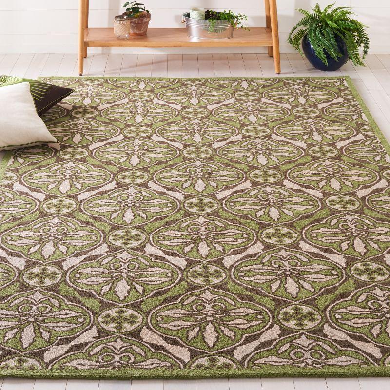 Chelsea Country Floral Hand-Knotted Wool Area Rug in Brown/Green