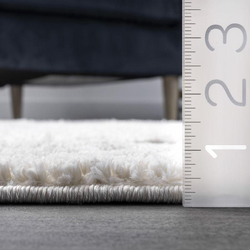 Nuloom 3x5 Ansley Moroccan Tassel Indoor Area Rug, Light Grey, Textured Bohemian Design, Plush High Pile, Stain Resistant, Bedroom, Living Room