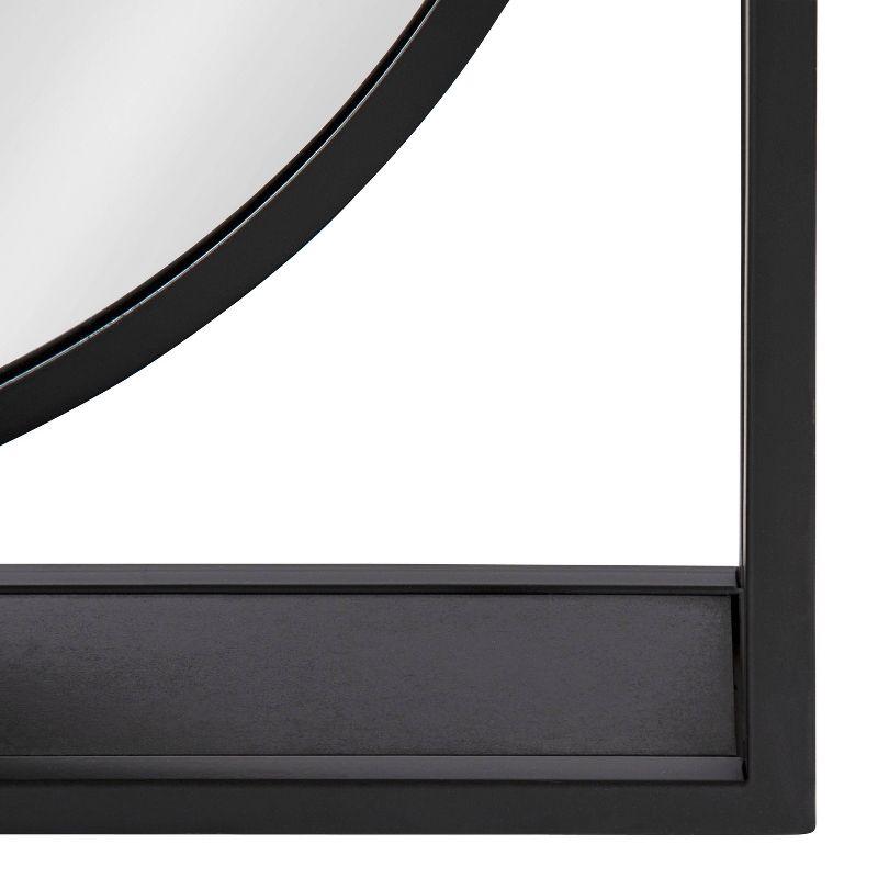 24" x 24" McCauley Functional Wall Mirror Black - Kate & Laurel All Things Decor: Modern Geometric, Iron Frame, No Assembly Required