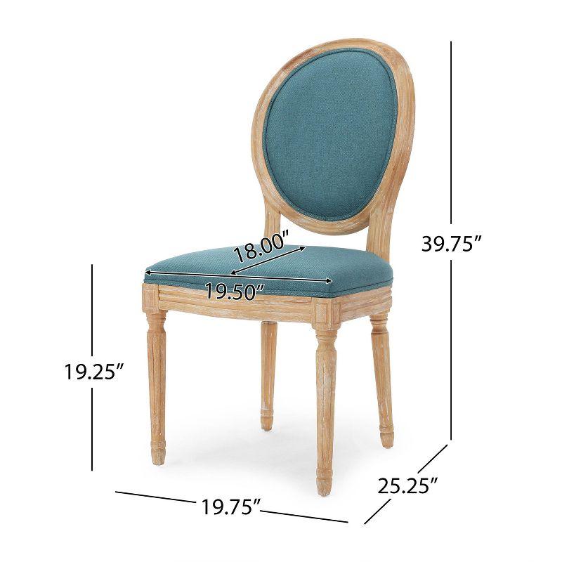 Christopher Knight Home Set of 2 Phinnaeus Dining Chair Dark Teal : Upholstered, Rubberwood Frame, 250lb Capacity