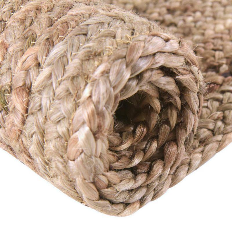 Unique Loom Braided Jute Dhaka Solid Indoor Braided Area Rug