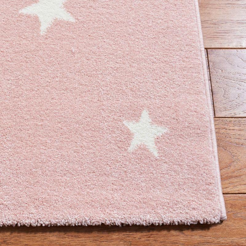 Pink and White Kids' Koala Non-slip Rectangular Rug