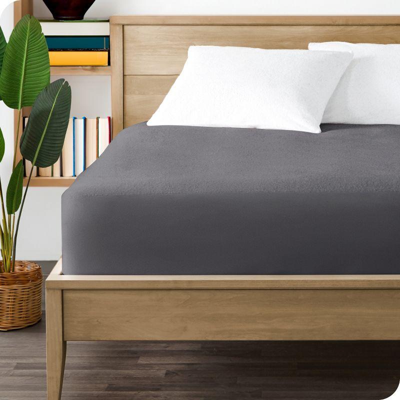 Breathable Waterproof Grey Twin XL Mattress Protector by Bare Home
