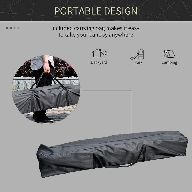 SHANRUGUOJI Outsunny 13' X 13' Pop Up Canopy Tent, Instant Sun Shelter, Tents For Parties, Height Adjustable, With Wheeled Carry Bag For Outdoor, Garden, Patio, Parties