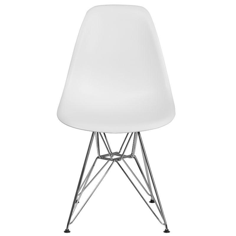 Flash Furniture Elon Series Plastic Chair with Chrome Base