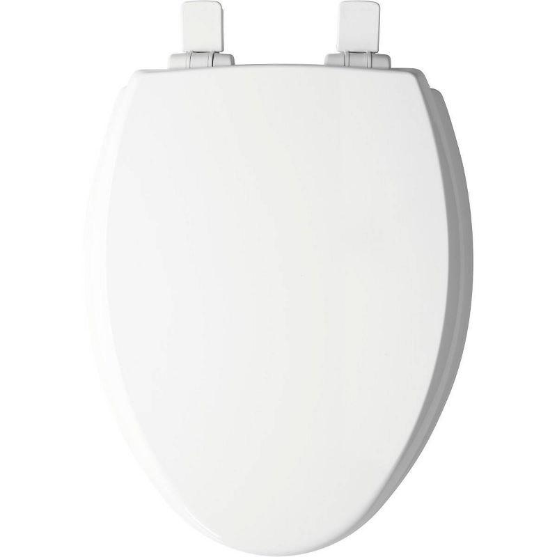 Kendall White Enameled Wood Slow Close Toilet Seat