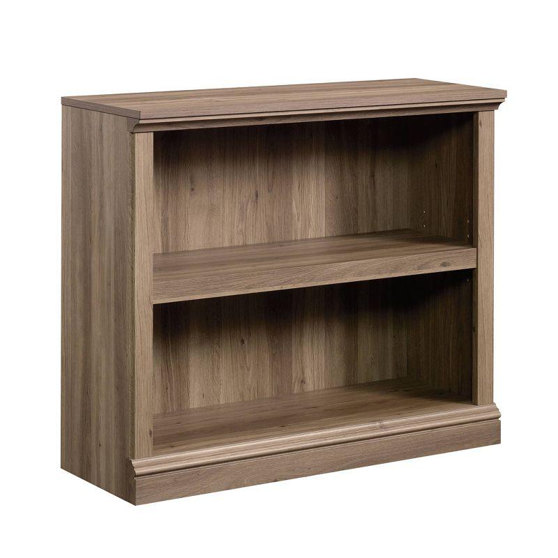 Adjustable Salt Oak 2-Shelf Bookcase with Slide-On Moldings