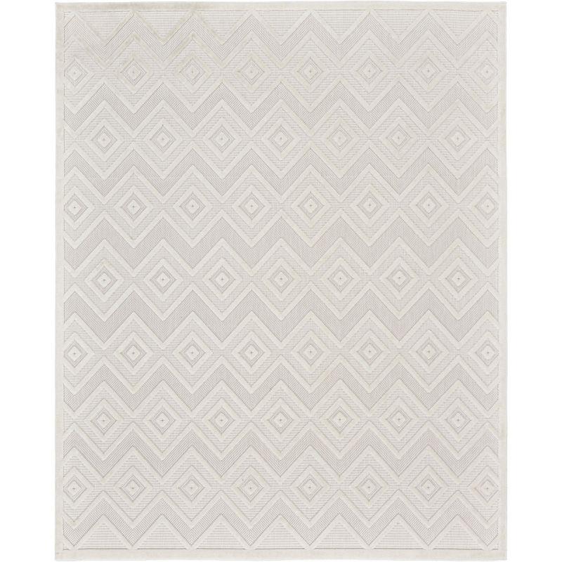 Nourison Versatile Solid Diamond Indoor Outdoor Flatweave Area Rug