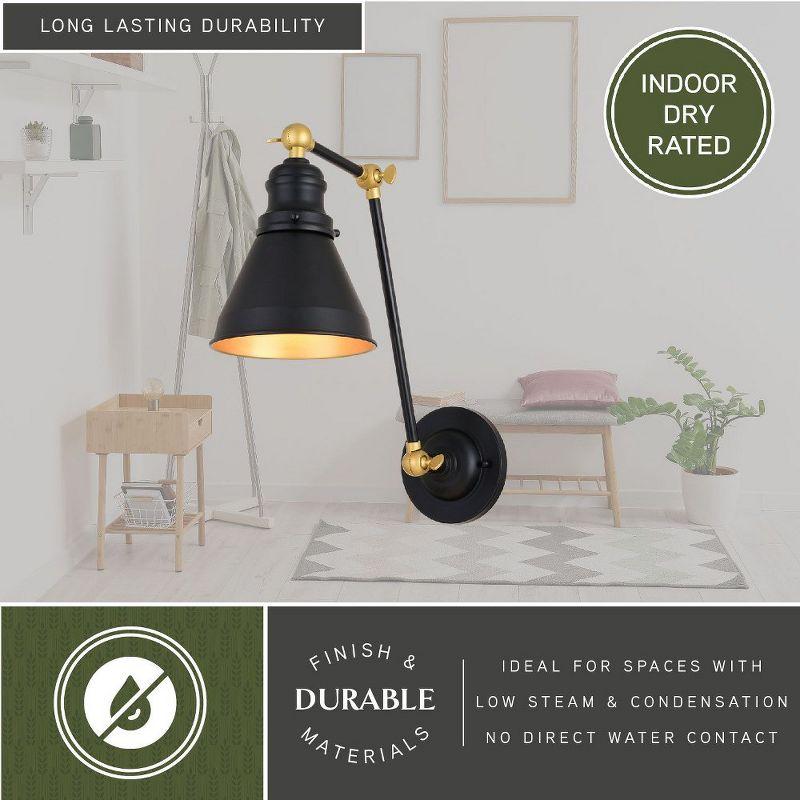 Vaxcel Alexis 1 - Light Swing Arm Lamp in  Oil Rubbed Bronze/Satin Gold