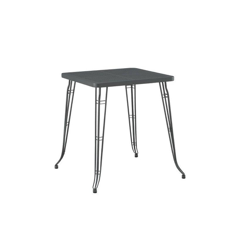 Carson Gray Steel Square Bar Height Pub Table