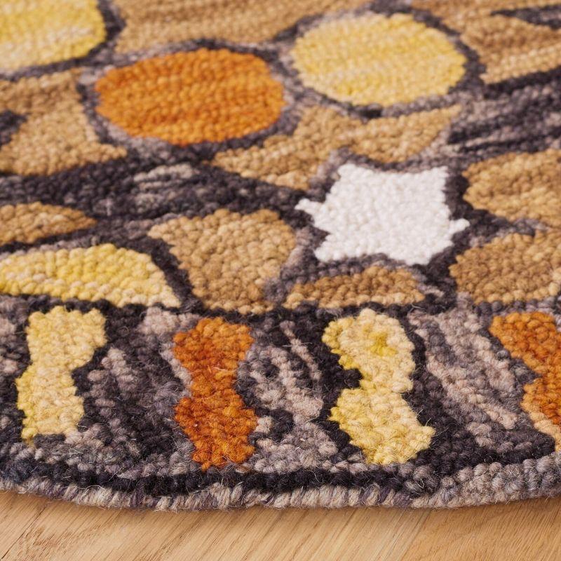 Aspen APN128 Hand Tufted Area Rug  - Light Yellow/Orange - 5' round - Safavieh.