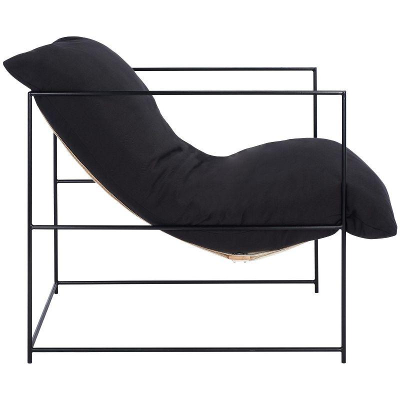Portland Pillow Top Accent Chair - ACH4511 - Black/Black - Safavieh