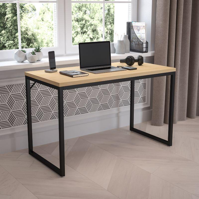 Tiverton 51'' Industrial-Modern Black Metal Frame Desk