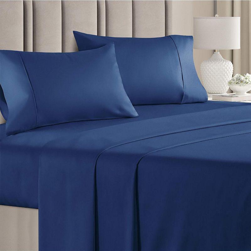 CGK Linens 4 Piece 100% Cotton 400 Thread Count Hotel Quality Bed Sheet Set