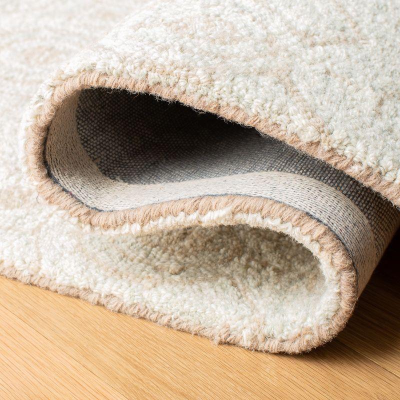 Micro-Loop MLP950 Hand Tufted Indoor Accent Rug - Ivory/Light Green - 4'x6' - Safavieh