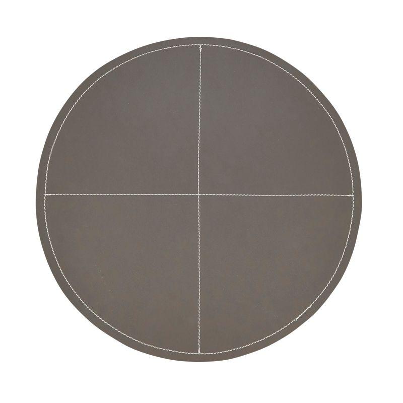 Mirela Collection 100% Polyurethane No Pattern Round Placemat