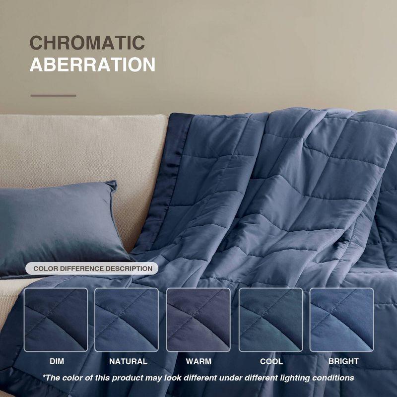 Lightweight Down Alternative Blanket with Satin Trim