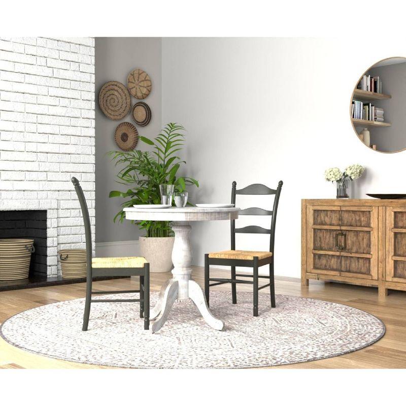 Carolina Living 30" Salem Round Pedestal Dining Table Natural Driftwood