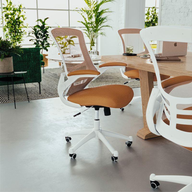 Flash Furniture Mid-Back Mesh Swivel Ergonomic Task Office Chair with Flip-Up Arms