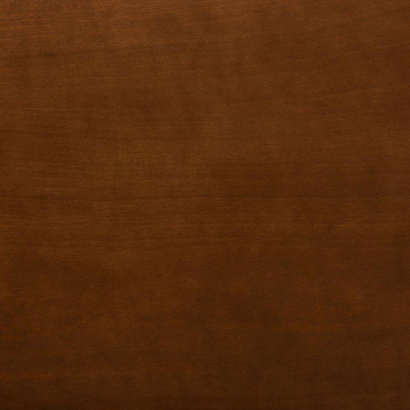 Baxton Studio Estera Mid-Century Modern Walnut Brown Finished Wood and Rattan 7-Piece Dining Set