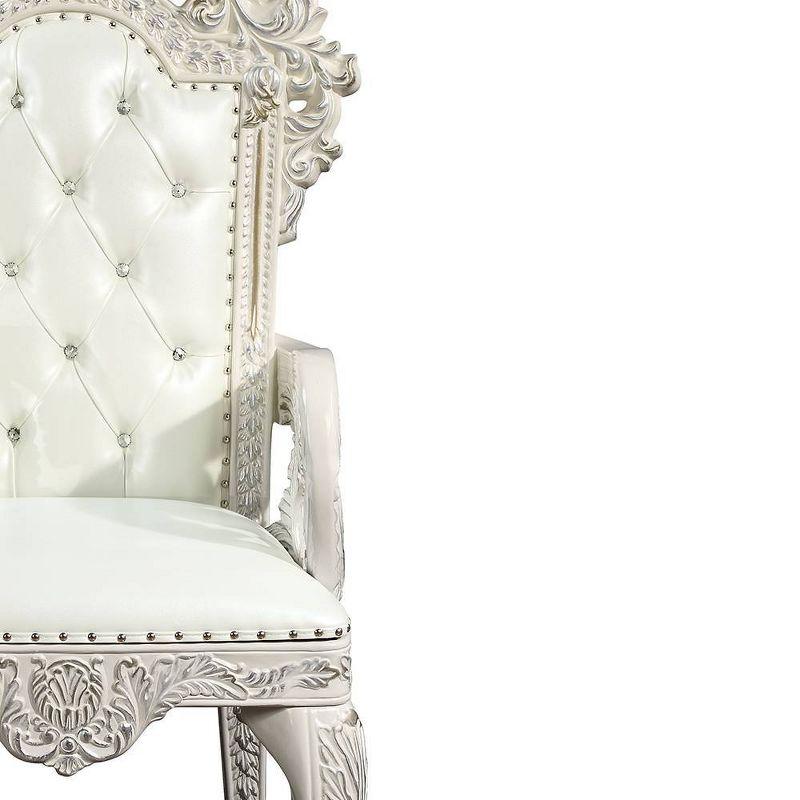 Tufted Faux Leather Upholstered Armchair