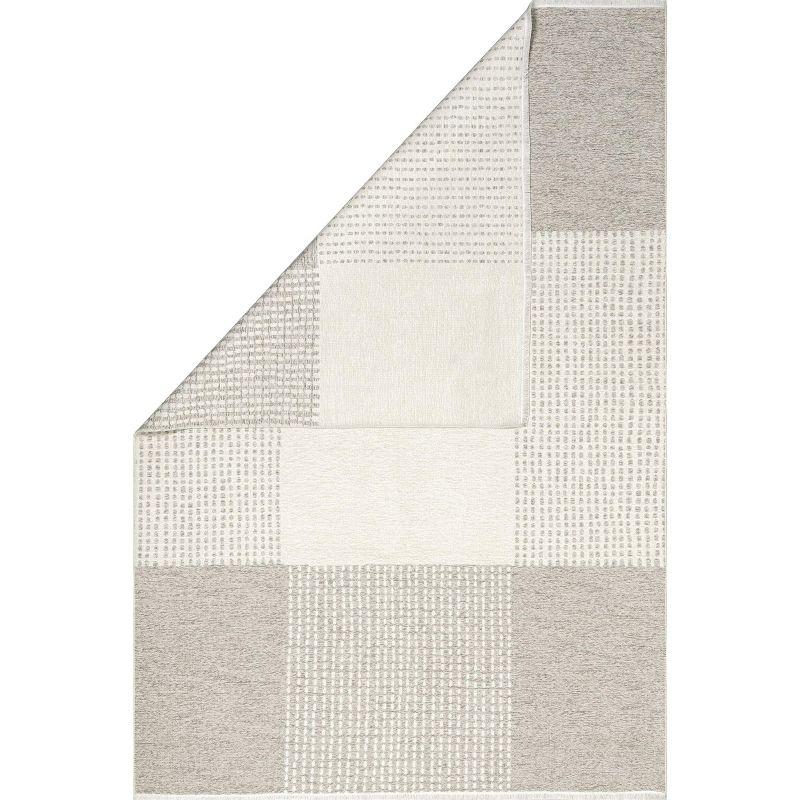 Nuloom Kirby Plaid Pet Friendly Premium Reversible Machine Washable Area Rug, 7' 10" x 10', Cream