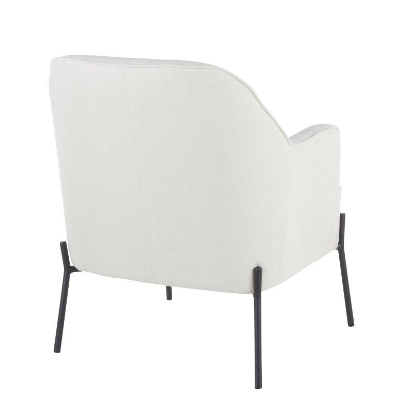 Daniella Cream Metal Contemporary Accent Arm Chair