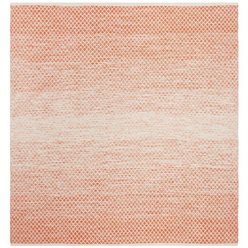 Montauk MTK601 Hand Woven Indoor Area Rug - Orange/Ivory - 6'x6' - Safavieh