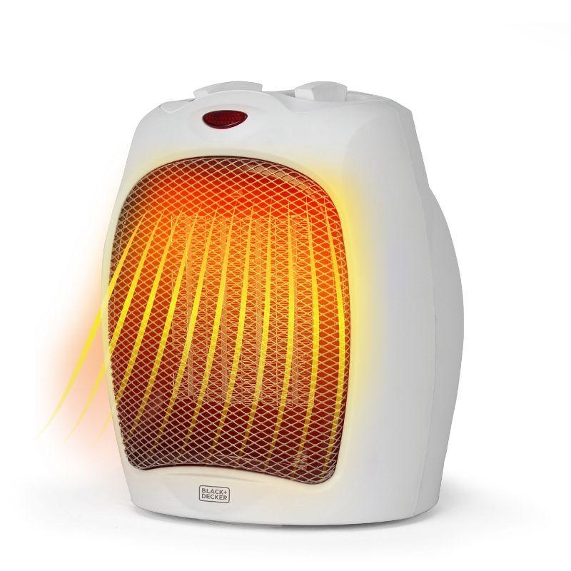 BLACK+DECKER Personal 1500 Watt Electric Fan Compact Heater with Manual Control