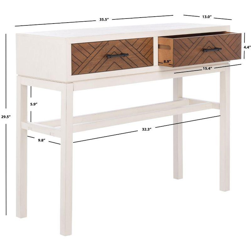 Ajana 2 Drawer Console Table - CNS5709C - Off-White - Safavieh