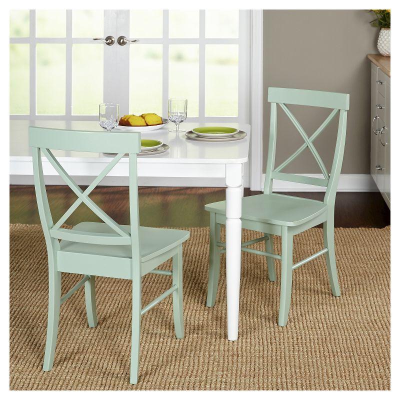 Set of 2 Albury Cross Back Dining Chairs - Buylateral