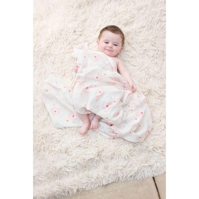 aden + anais essentials Muslin Swaddle Blankets - Full Bloom - 4pk