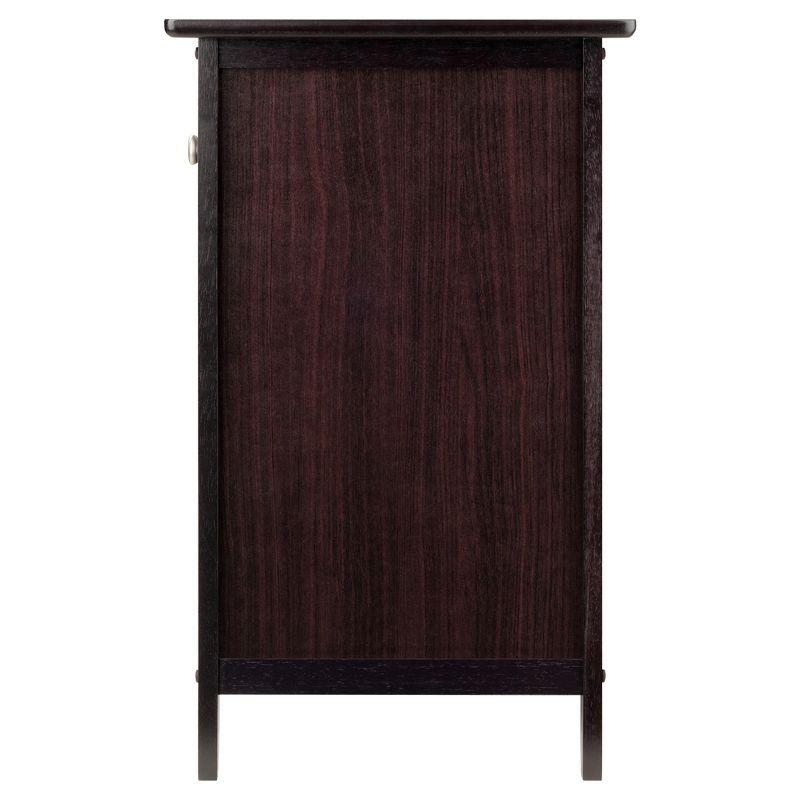 Eugene Nightstand - Espresso - Winsome: Wood Composite Bedside Cabinet with Storage