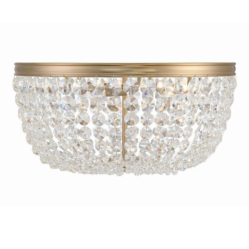 Nola Vibrant Gold 5-Light Crystal Flush Mount