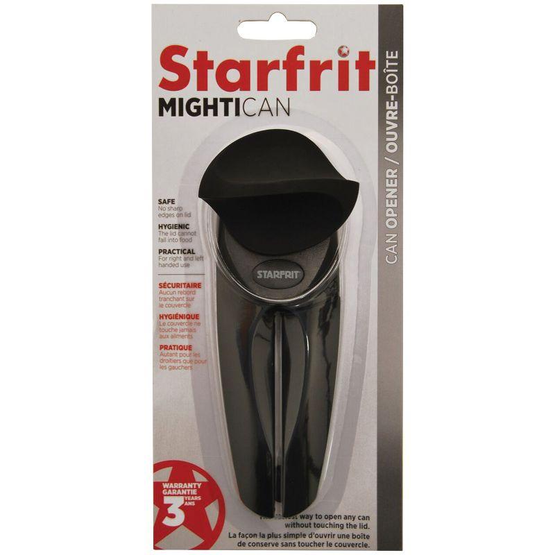 Starfrit MightiCan Left-and-Right Handed Soft Grip Can Opener in Black