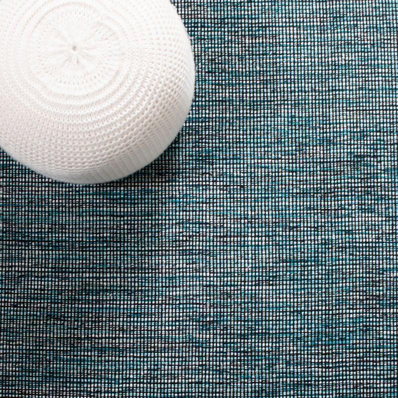 Montauk MTK620 Hand Woven Area Rug - Turquoise/Black - 6'x6' - Safavieh.
