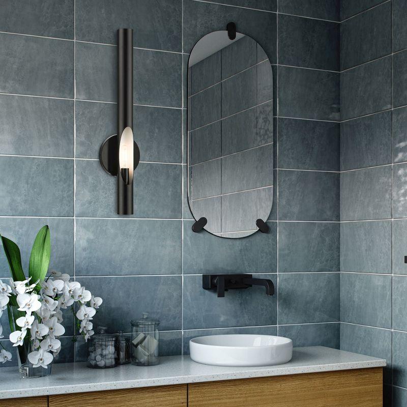 Livex Lighting Acra 1 - Light Wall Light in  Shiny Black