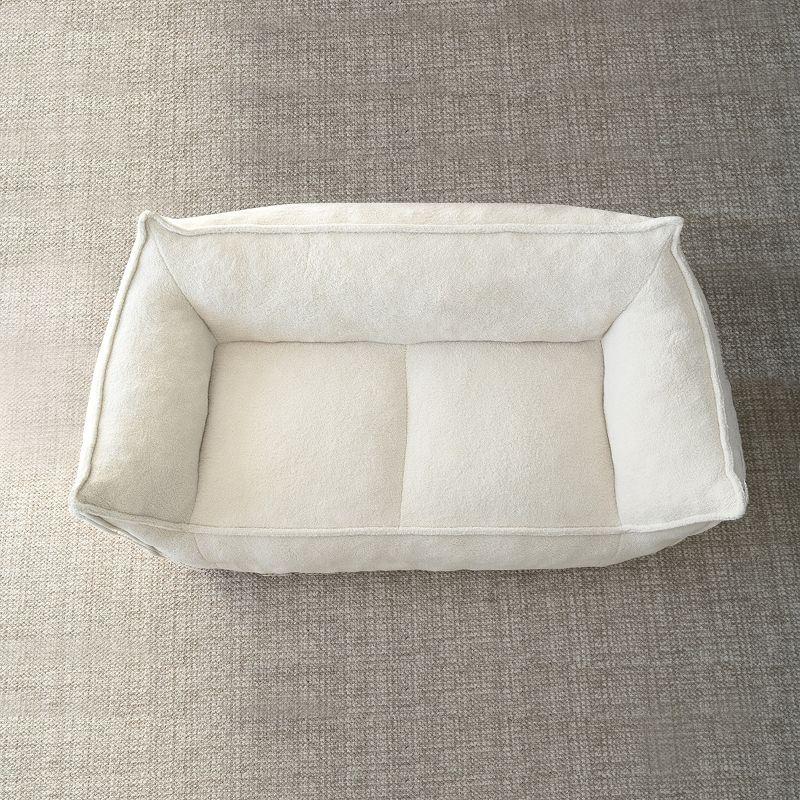 Bailan Teddy Loveseat Sofa,Upholstered Teddy Fabric Bean Bag Loveseat for Small Space-Maison Boucle