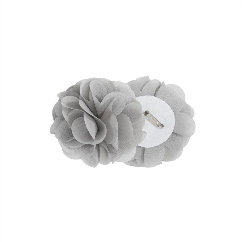 Madison Park Rosette Floral Embellished Cuff Tab Top Solid Curtain Panel