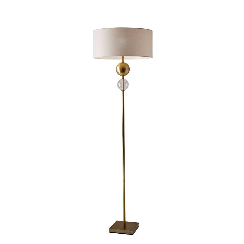 Adesso Chloe Floor Lamp Antique Brass : Elegant Lighting for Living Room, 3-Way Switch, ETL Listed