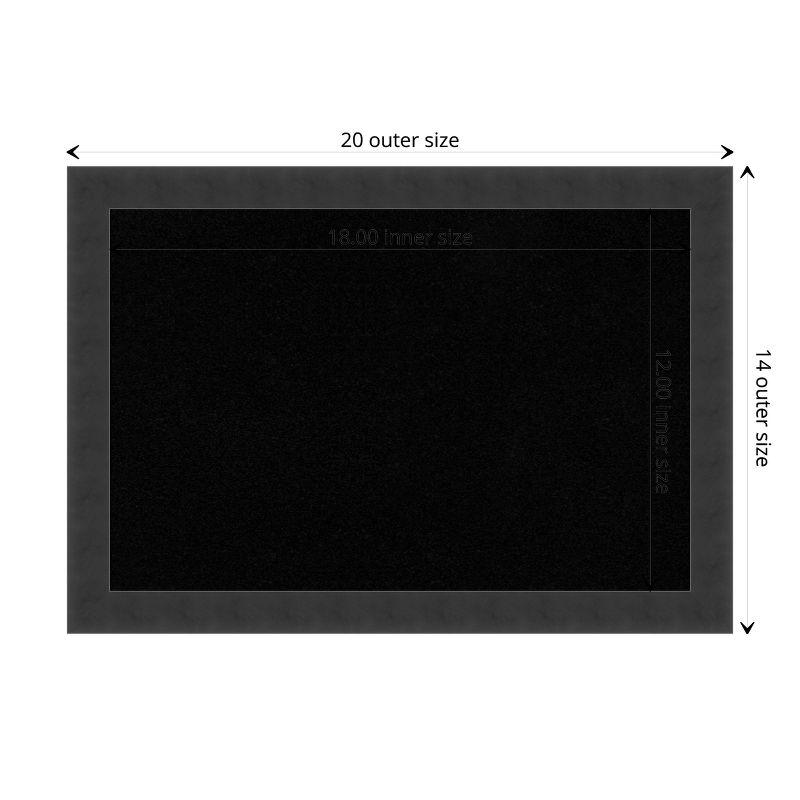 Amanti Art Black Cork Board Wood Framed Mezzanotte Black Bulletin Board 20 in. x 14 in.