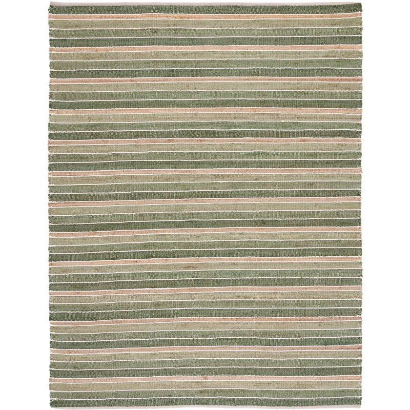 Boho-Chic Handmade Striped Kilim Wool Area Rug - 8' x 10'