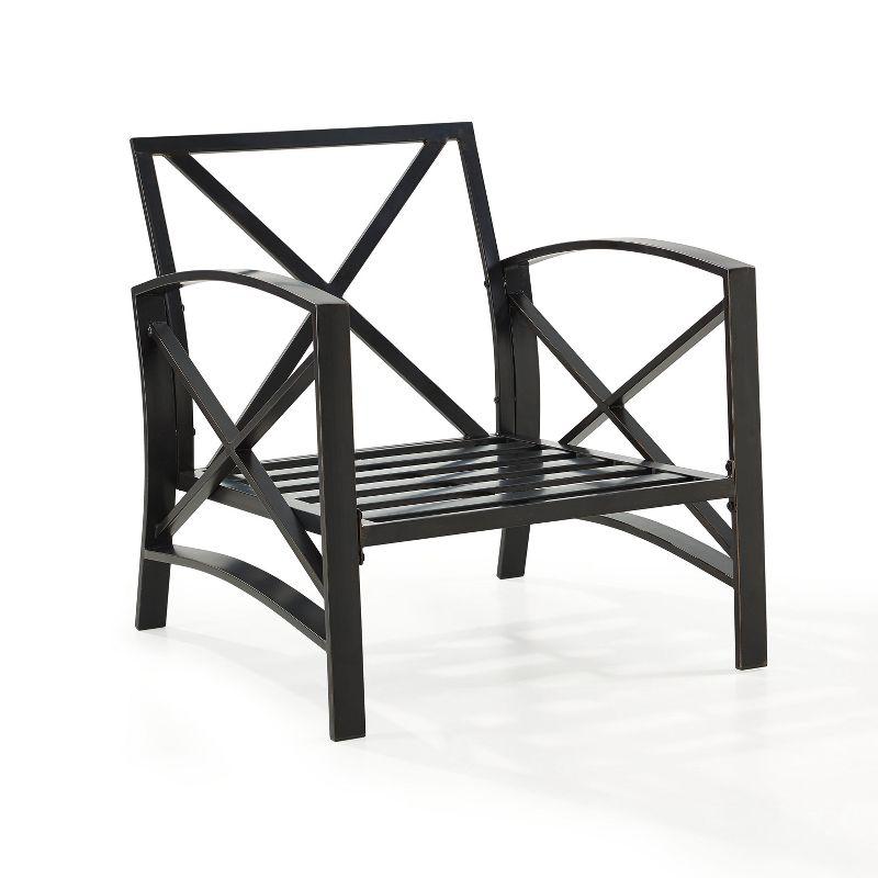 Kaplan Outdoor Arm Chair Mist - Crosley: Steel Frame, Weather-Resistant Patio Furniture with Cushions