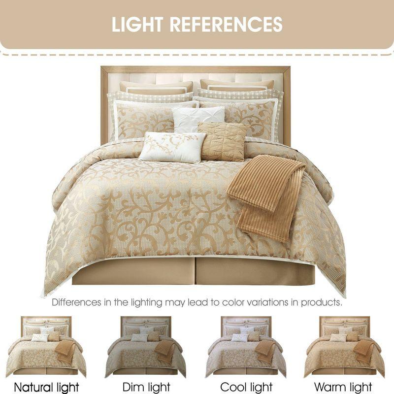 Nanshing America, Inc Janella 14 Piece Luxury Glam Comforter Set