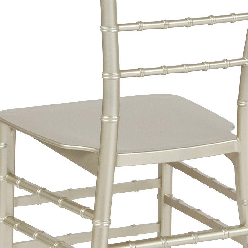 Champagne Silver Resin Stackable Chiavari Chair