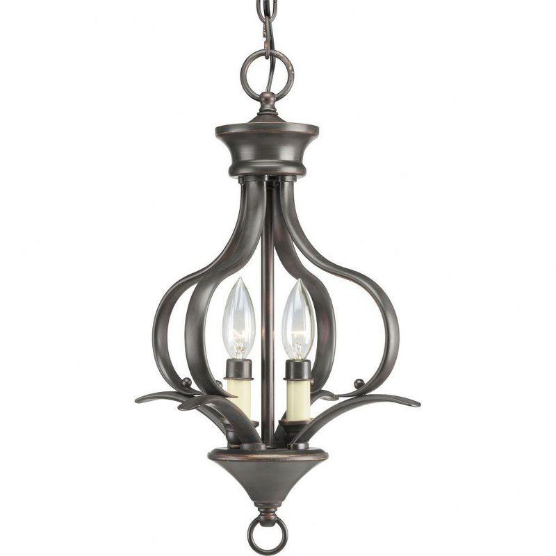 Antique Bronze 18-Inch Glass Foyer Light